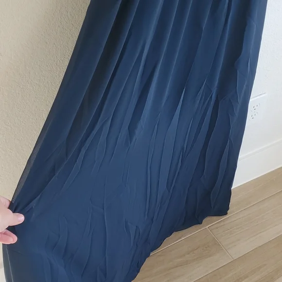 NWT Azazie Emma bridesmaids dress dark navy size A6 - Picture 8 of 8